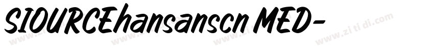 SIOURCEhansanscn MED字体转换